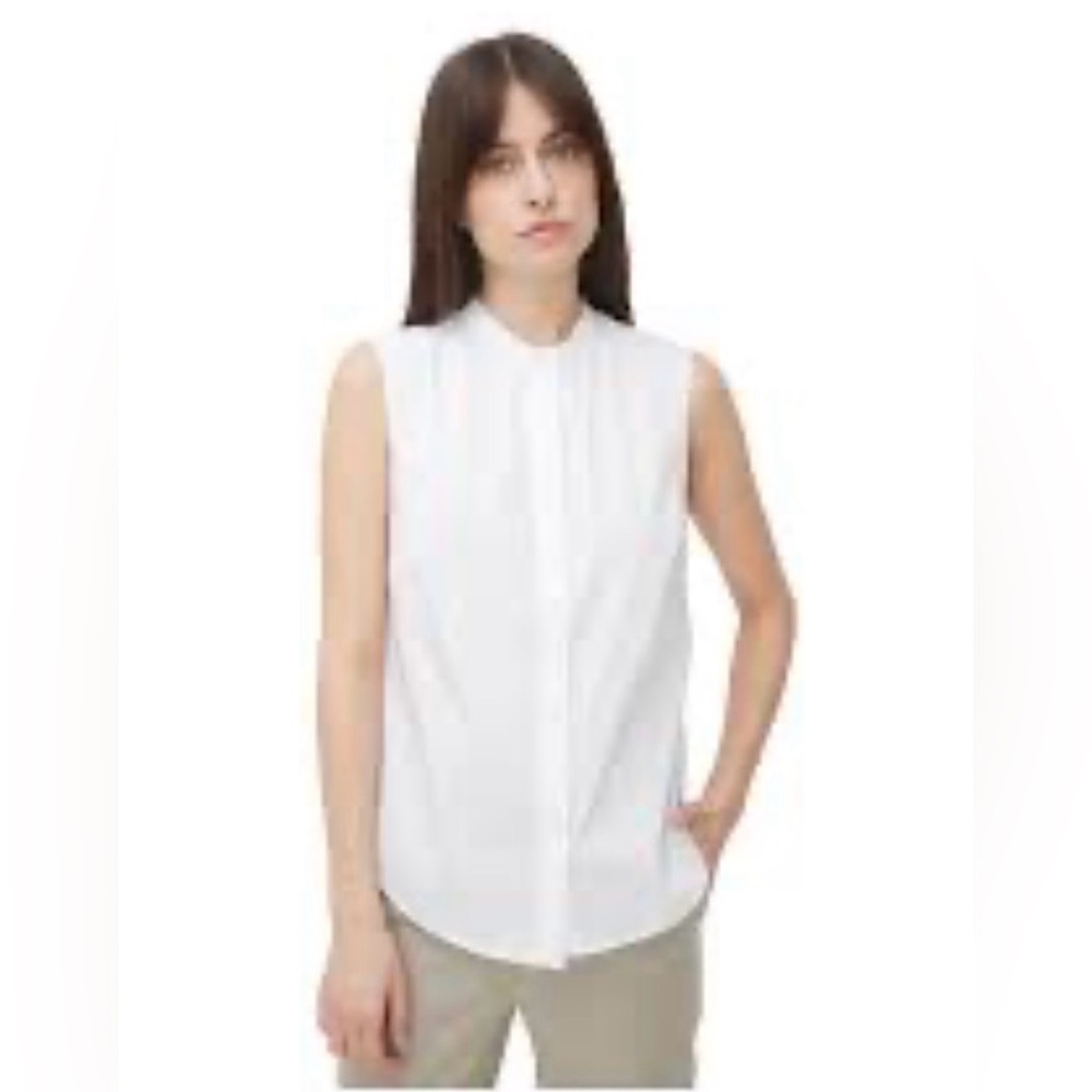 BNWOT Kit and Ace Marbella Sleeveless Poplin Shirt in Black M - Picture 3 of 12